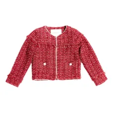 Жакет из твида с необработанными краями