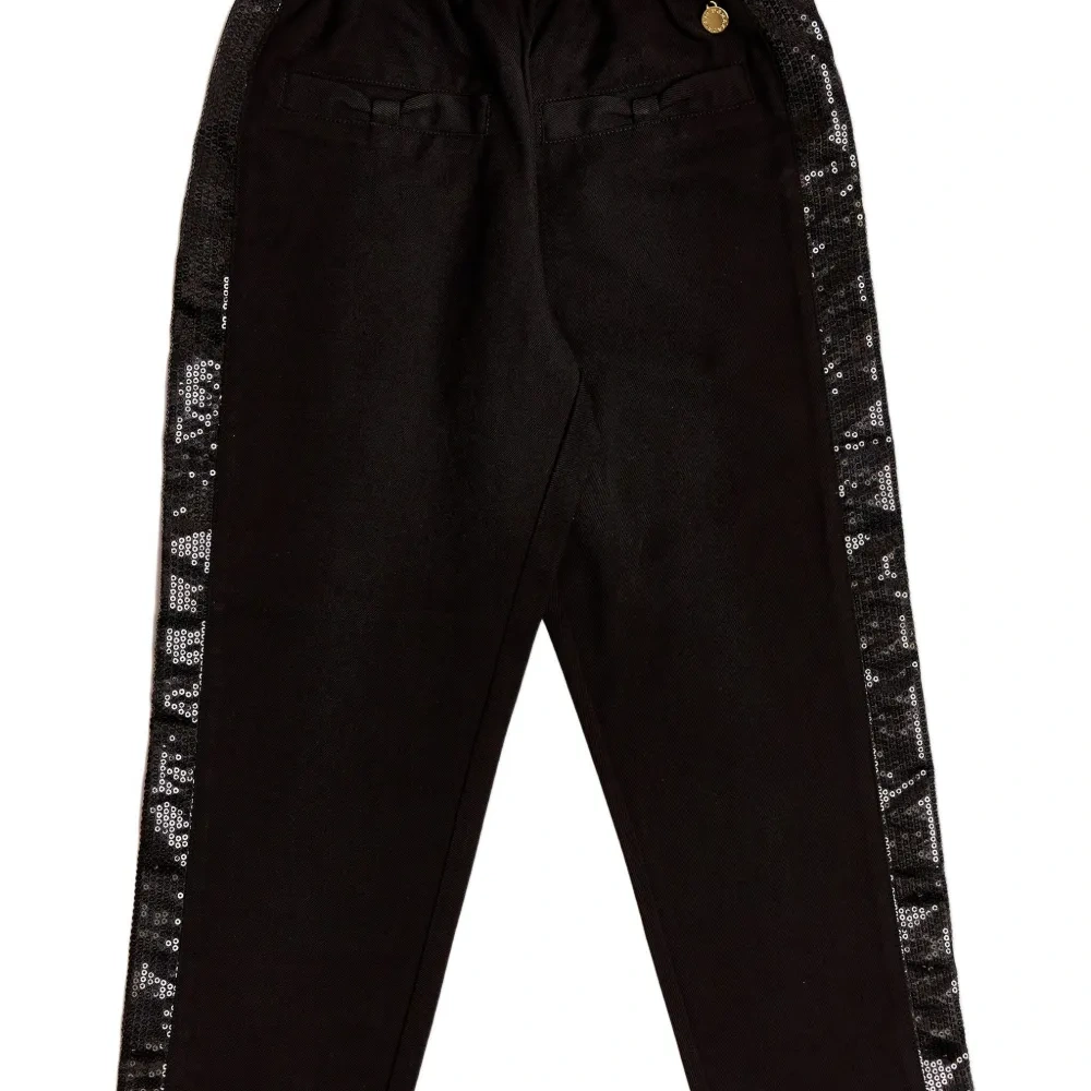 Брюки с пайетками и эластичным поясом