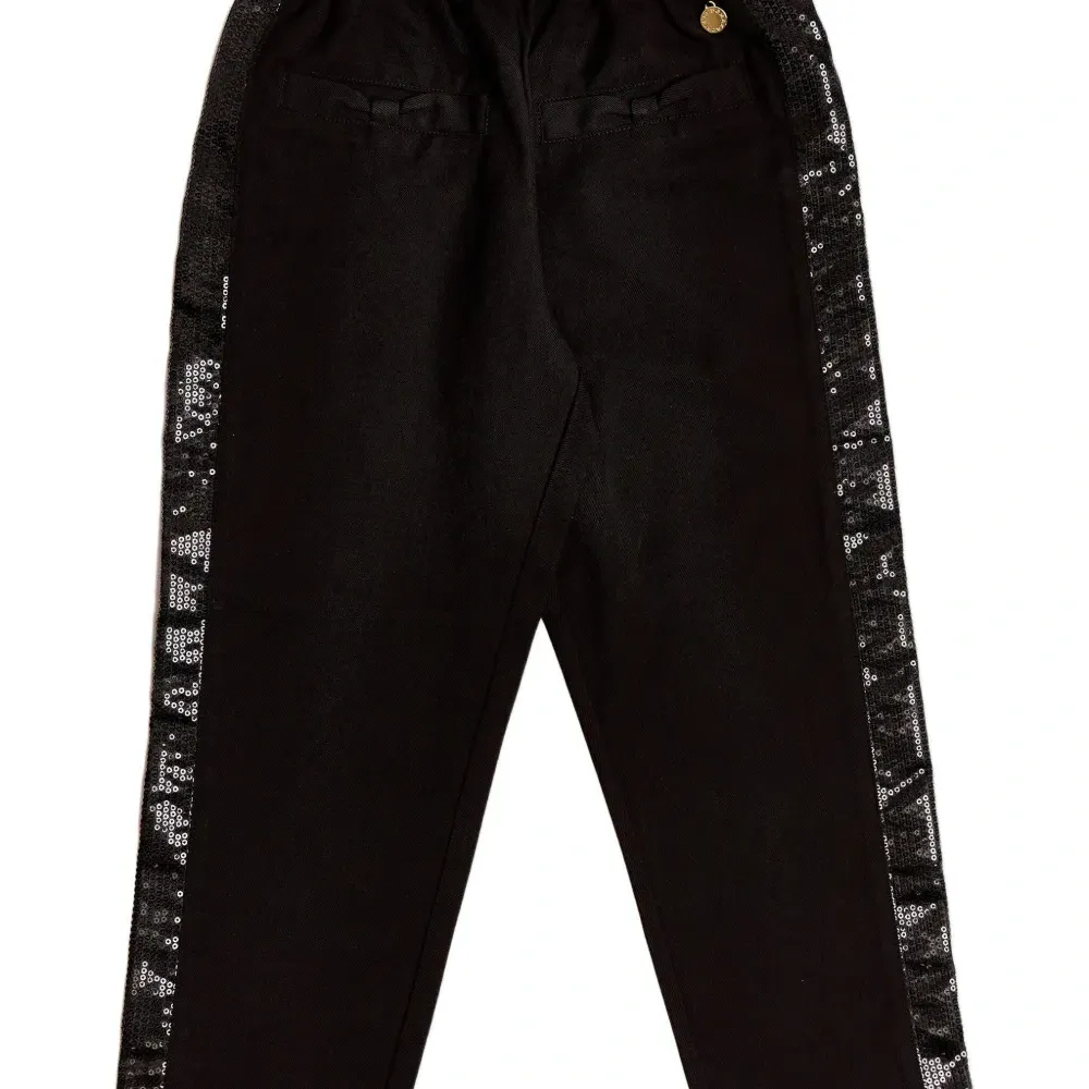 Брюки с пайетками и эластичным поясом