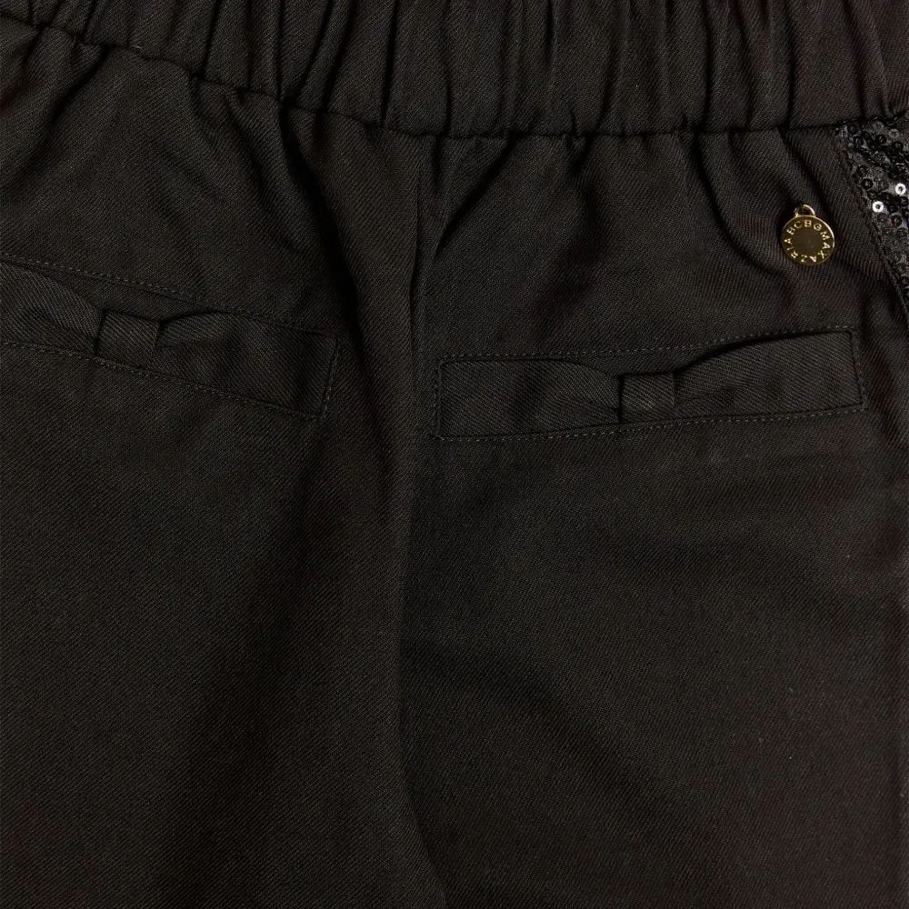 Брюки с пайетками и эластичным поясом