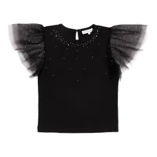 Топ с рукавами из тюля