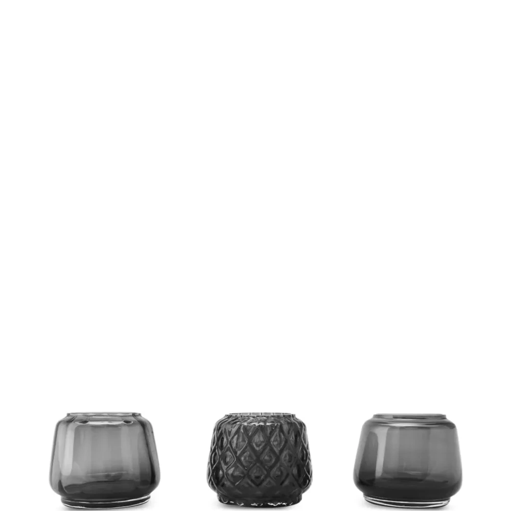 Набор Kuro из трех подставок для чайных свечей