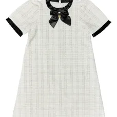 Твидовое платье с оборками