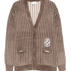 Вязаный кардиган в полоску с вышивкой Вязаный кардиган в полоску с вышивкой