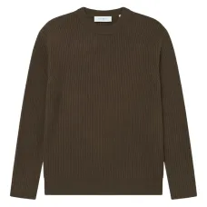 Джемпер в рубчик с круглым вырезом