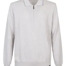 Поло на молнии спереди