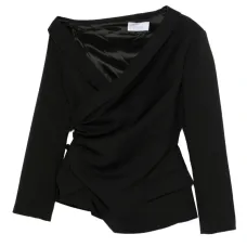 Драпированная куртка асимметричного кроя Драпированная куртка асимметричного кроя