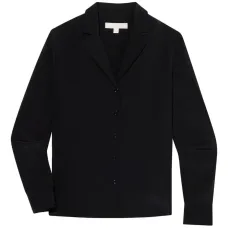 Блузка из шелка с длинными рукавами