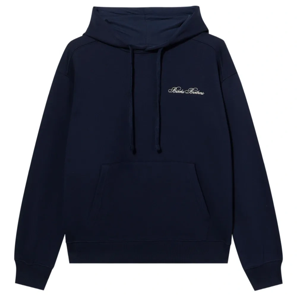 Хлопковое худи с вышитым логотипом