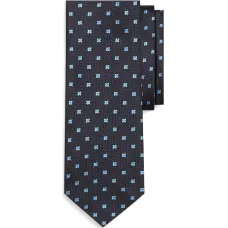 Шелковый галстук с микроцветочным узором