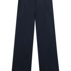 Брюки свободного кроя с принтом в полоску