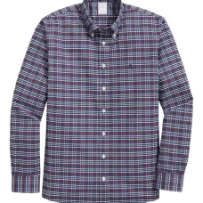 Клетчатая рубашка с воротником на пуговицах