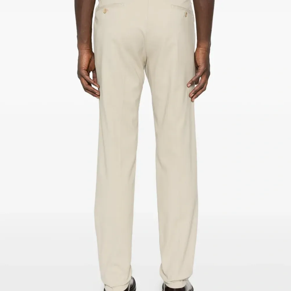 Брюки прямого кроя из хлопкового микса