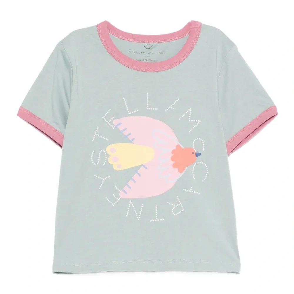 Футболка в стиле рингер с принтом птиц