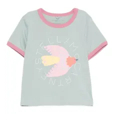 Футболка в стиле рингер с принтом птиц