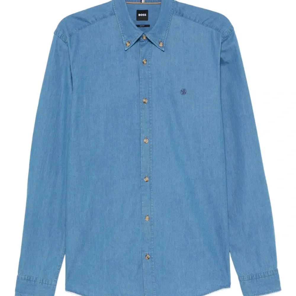 Хлопковая рубашка с логотипом