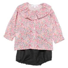 Комплект с шортами с цветочным принтом