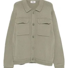 Кардиган с накладными карманами на пуговицах