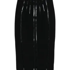 Юбка с лакированными вставками