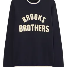 Свитшот с вышитым логотипом и ребристыми отделками