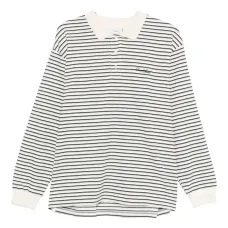 Поло в полоску с длинными рукавами