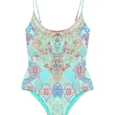 Купальник с украшением и принтом «пейсли»