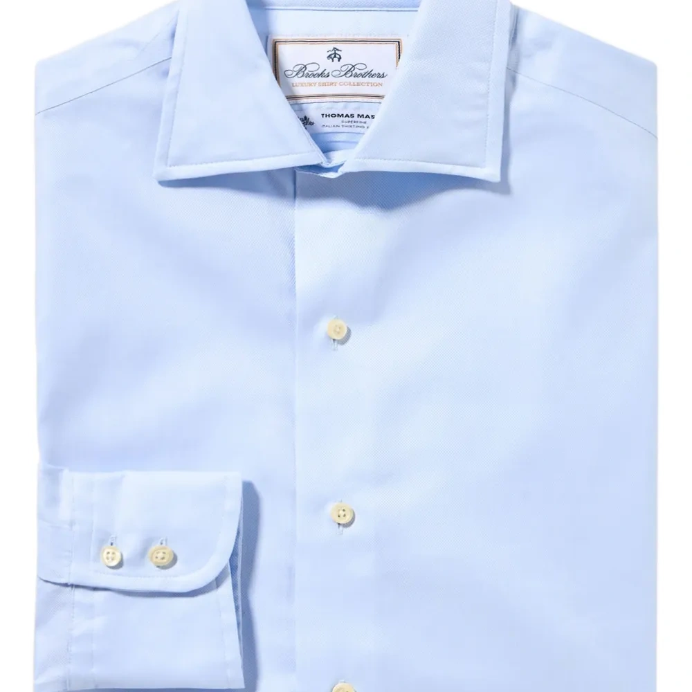 Рубашка с воротником-«акула» X Thomas Mason