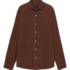 Рубашка из вельвета с отложным воротником Рубашка из вельвета с отложным воротником