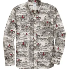 Рубашка с принтом и застежкой на пуговицы