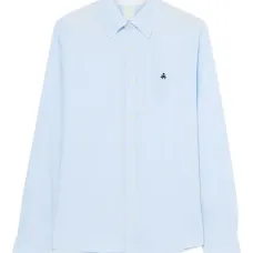 Приталенная рубашка из оксфорда