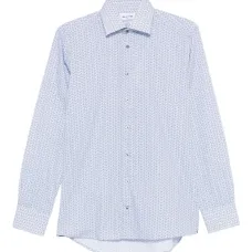 Рубашка с длинными рукавами и геометричным принтом