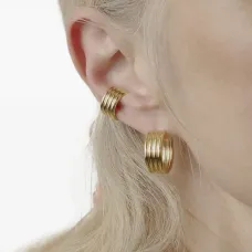 Позолоченная серьга-кафф Stratis