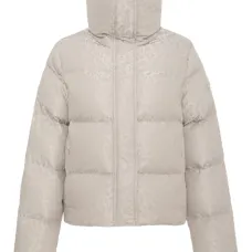 Стёганая куртка с леопардовым принтом