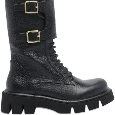 Ботинки на шнуровке с пряжкой