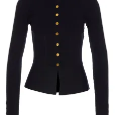 Кардиган в рубчик с манжетами на пуговицах