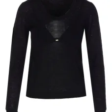 Водолазка с круглым вырезом в рубчик