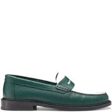 Лоферы из тиснёной кожи