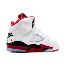 Кроссовки Air Jordan 5 "Белый/Огненно-красный"