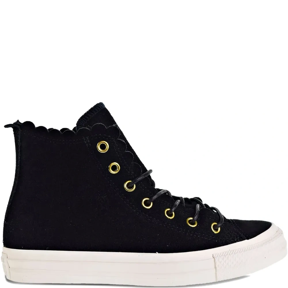 Кеды Chuck Taylor All Star Hi Frilly Thrills «Чёрные»