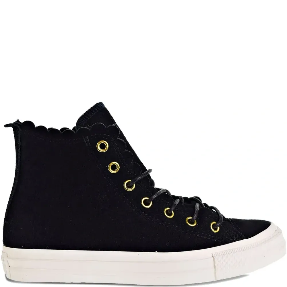 Кеды Chuck Taylor All Star Hi Frilly Thrills «Чёрные»
