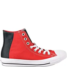 Кеды Chuck Taylor All Star Hi Colorblock "Эмалевая красная/черная/белая"