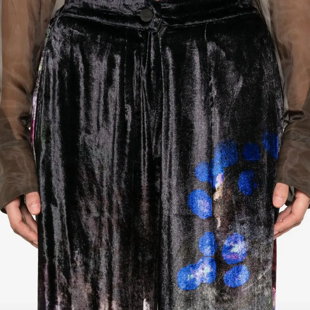 Брюки с принтом и завязками