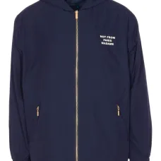 Куртка с капюшоном и лозунгом