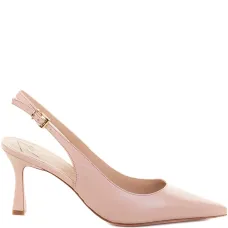 Туфли-лодочки с заострённым носком и ремешком на пятке, каблук 70 мм