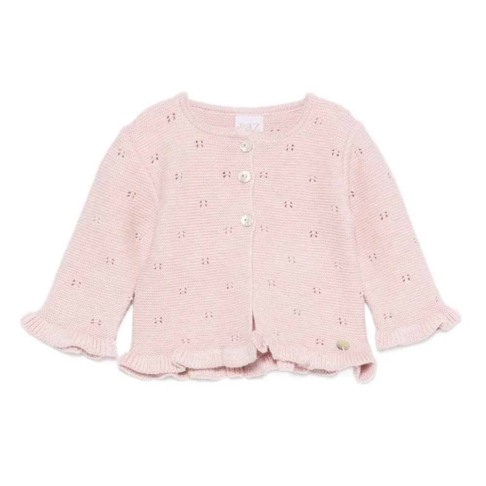 Кардиган с оборками и вышивкой англез