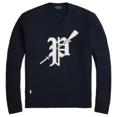 Свитер вязки интарсия с логотипом