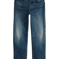 Прямые джинсы с эффектом потертости