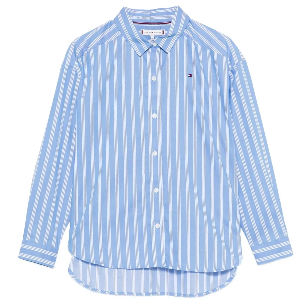 Полосатая рубашка с длинными рукавами