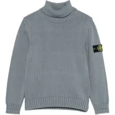 Свитер с воротником-стойкой и нашивкой с логотипом Свитер с воротником-стойкой и нашивкой с логотипом