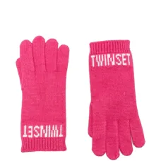 Перчатки с жаккардовым логотипом